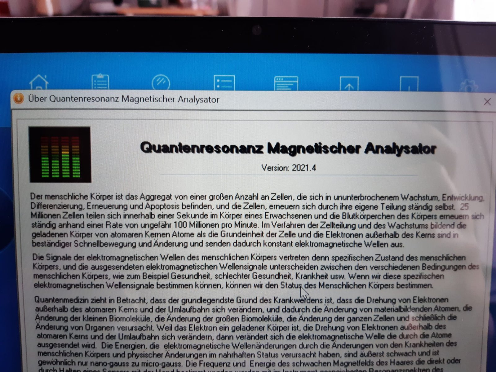 Quantum Resonance Analyser